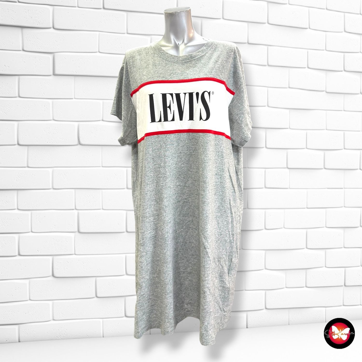 **HOY** Vestido maxi camiseta LEVI’S color Gris Talla L (grande)