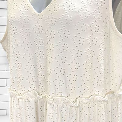**HOY** Vestido sin mangas ONLY color Hueso Talla XL