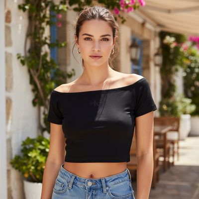 Crop top CALVIN KLEIN color Negro Talla XS
