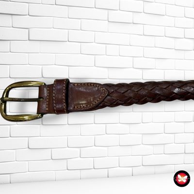 **HOY** Cinturón trenzado de piel color Marrón Talla 108 cm