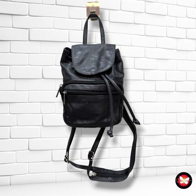 **HOY** Mochila de piel color Negro Talla MINI