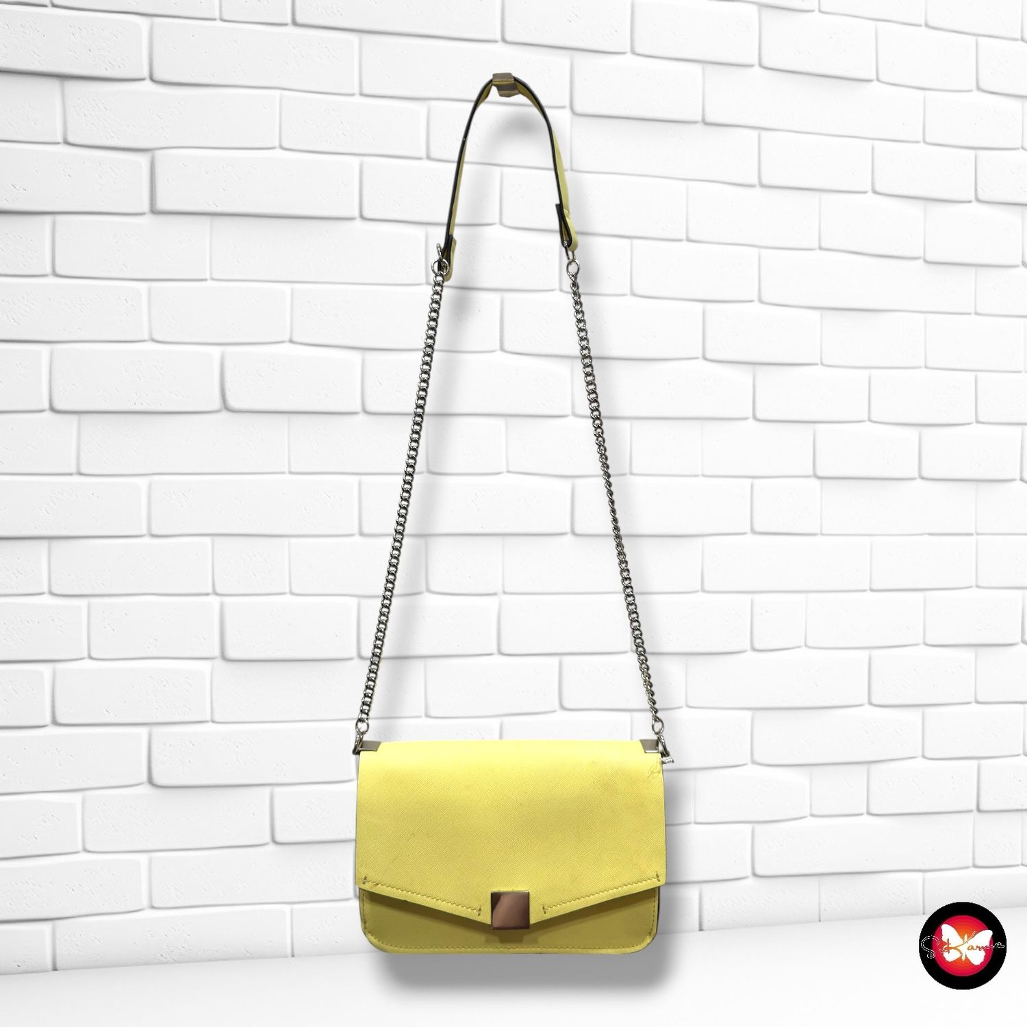 **HOY** Bolso bandolera ZARA color Lima Talla PEQUEÑO