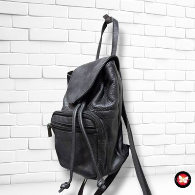 **HOY** Mochila de piel color Negro Talla MINI