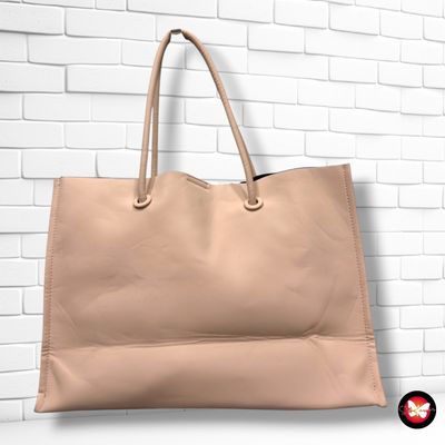 **HOY** Bolso tote bag engomado ZARA color Camel Talla GRANDE