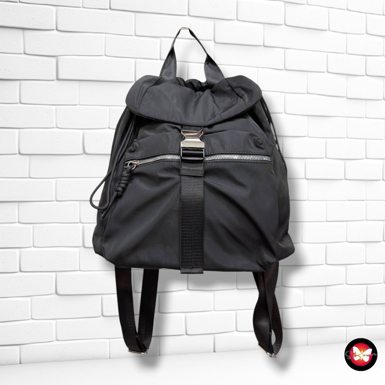 **HOY** Mochila de tela STRADIVARIUS color Negro Talla GRANDE