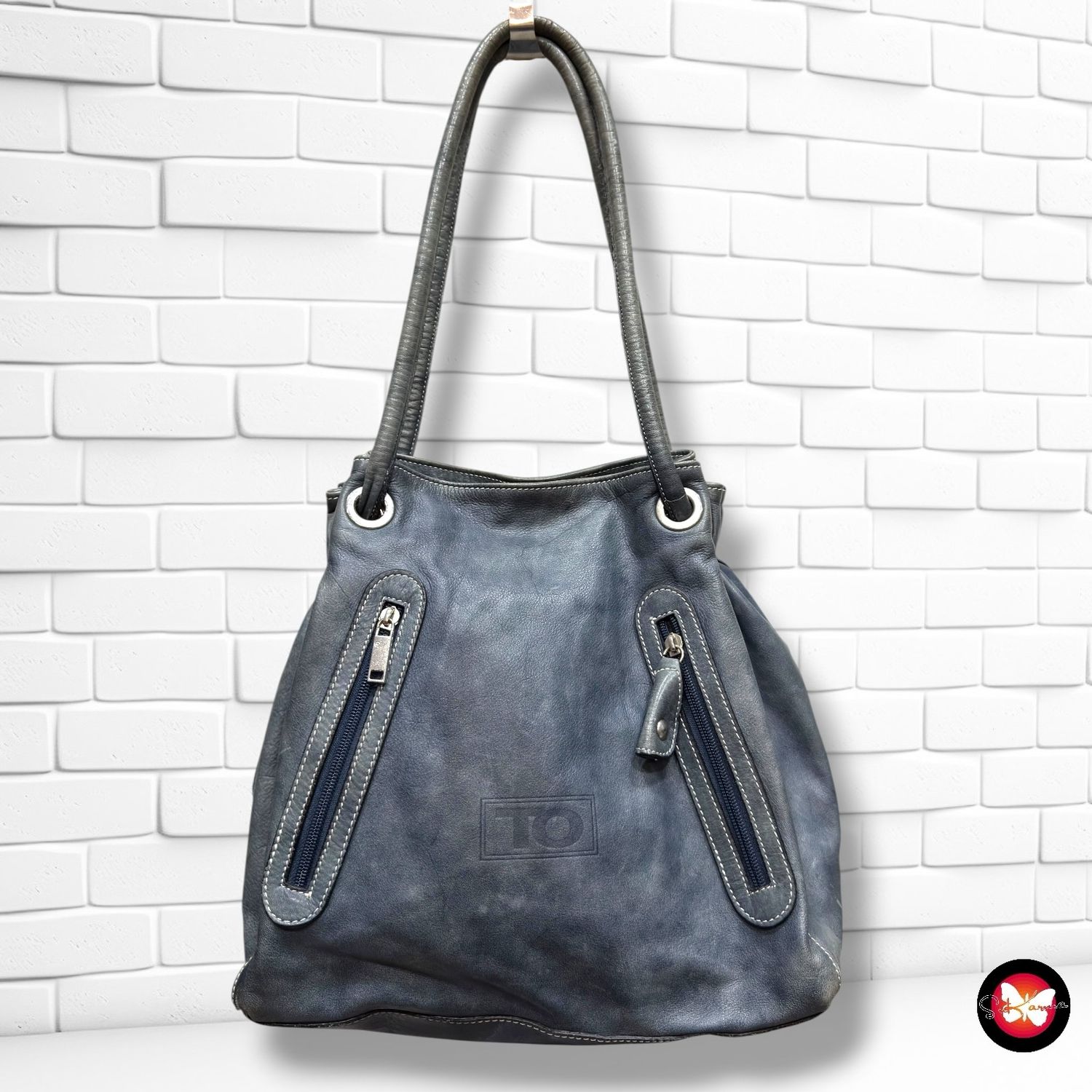 **HOY** Bolso de hombro de piel TRISTANO ONOFRI color Azul Talla GRANDE