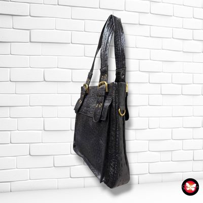 **HOY** Bolso de hombro efecto cocodrilo color Negro Talla MEDIANO