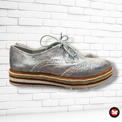 **HOY** Zapatos oxford de piel TAMARIS color Plateado Talla Calzado 38