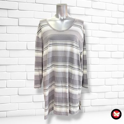 **HOY** Camiseta de media manga de rayitas ONE AND ONE color Gris Talla 3XL