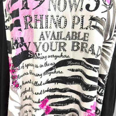 **HOY** Camiseta sin mangas CANDA color Negro, blanco y rosa Talla XXL (grande)