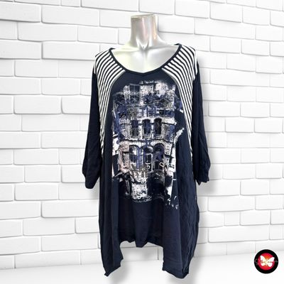 **HOY** Camiseta de media manga  color Azul marino y blanco Talla 5XL