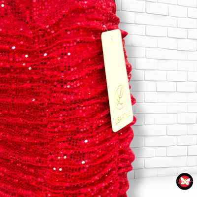 **HOY** Falda de noche de lentejuelas LISA STYLE color Rojo Talla S