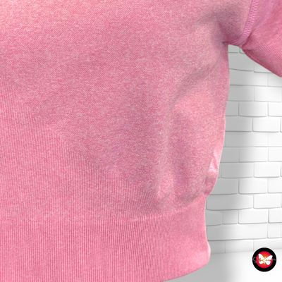 **HOY** Camiseta deportiva cropped color Rosa Talla S