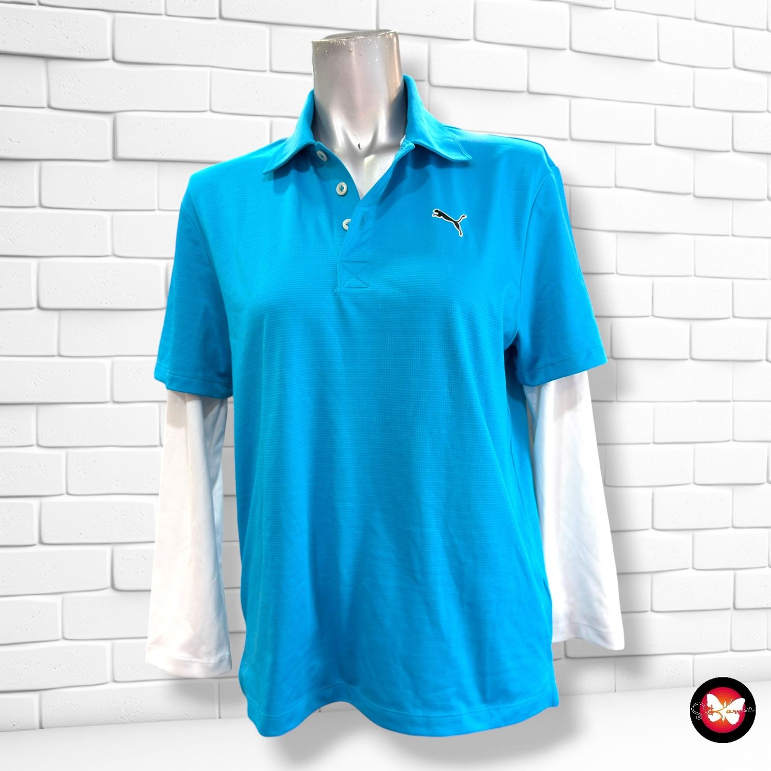 **HOY** Camiseta deportiva PUMA color Turquesa y blanco Talla 12 años