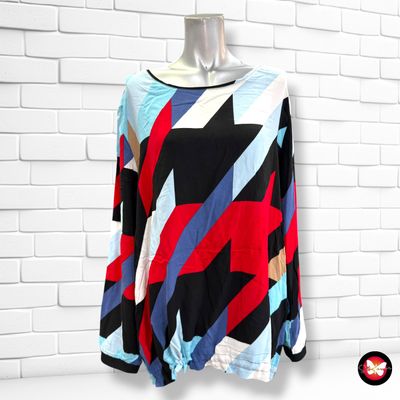 **HOY** Blusa de manga larga estampado geométrico con cordón CECIL color Varios Talla XXL (grande)