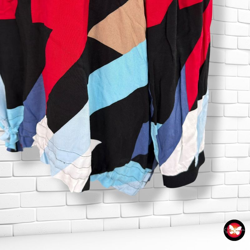 Blusa de manga larga estampado geométrico con cordón CECIL color Varios Talla XXL (grande)