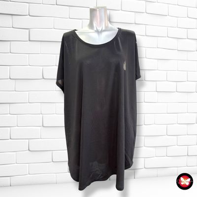**HOY** Blusa de manga corta con rejilla en la espalda ZIZZI color Negro Talla XL (grande)