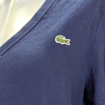 **HOY** Camiseta de manga corta canalé LACOSTE color Azul marino Talla 42