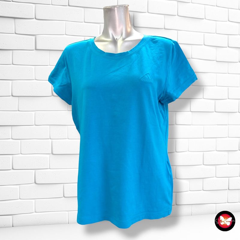 Camiseta de manga corta ADIDAS color Turquesa Talla 44 (pequeña)