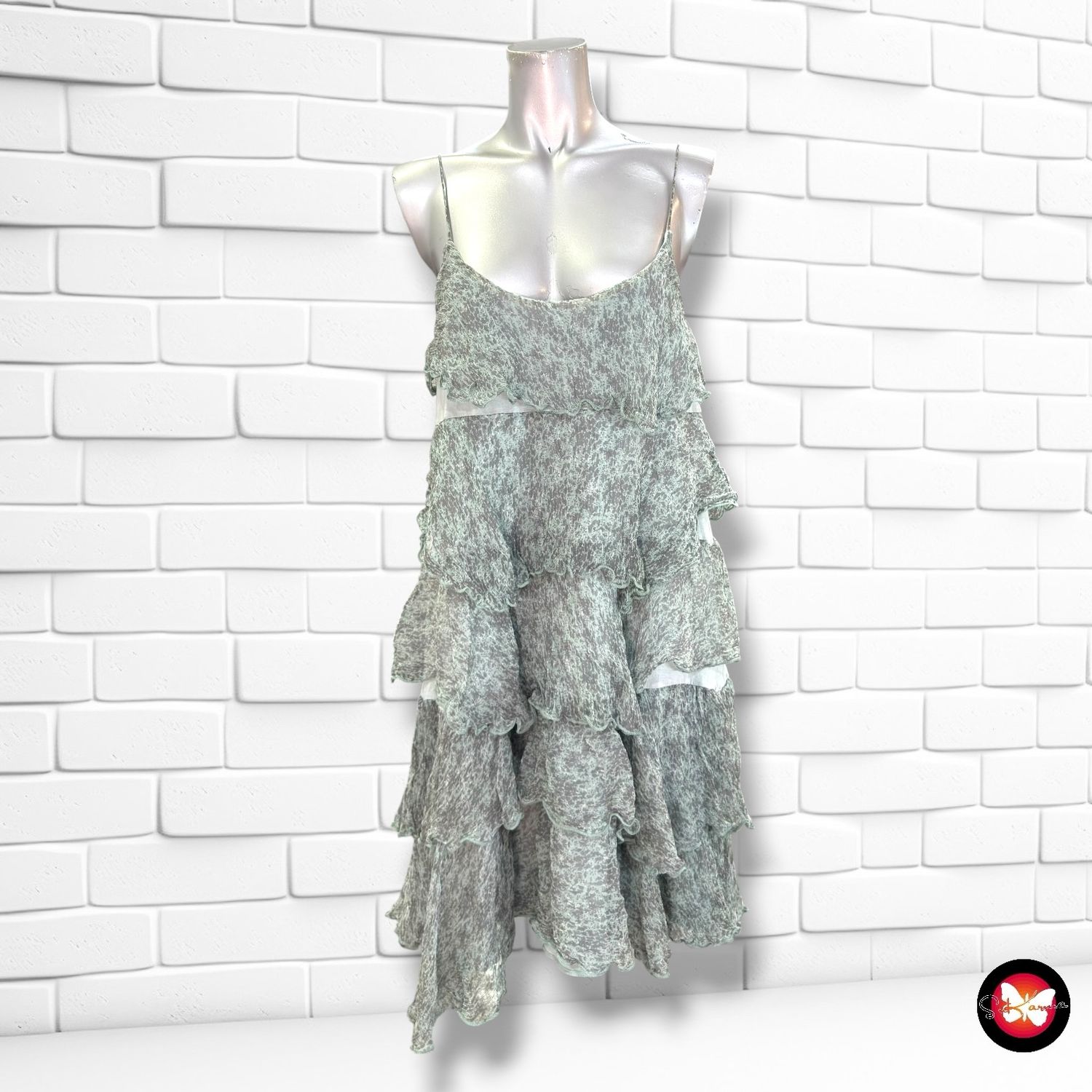 **HOY** Vestido de tirantes GUESS color Gris y turquesa Talla L