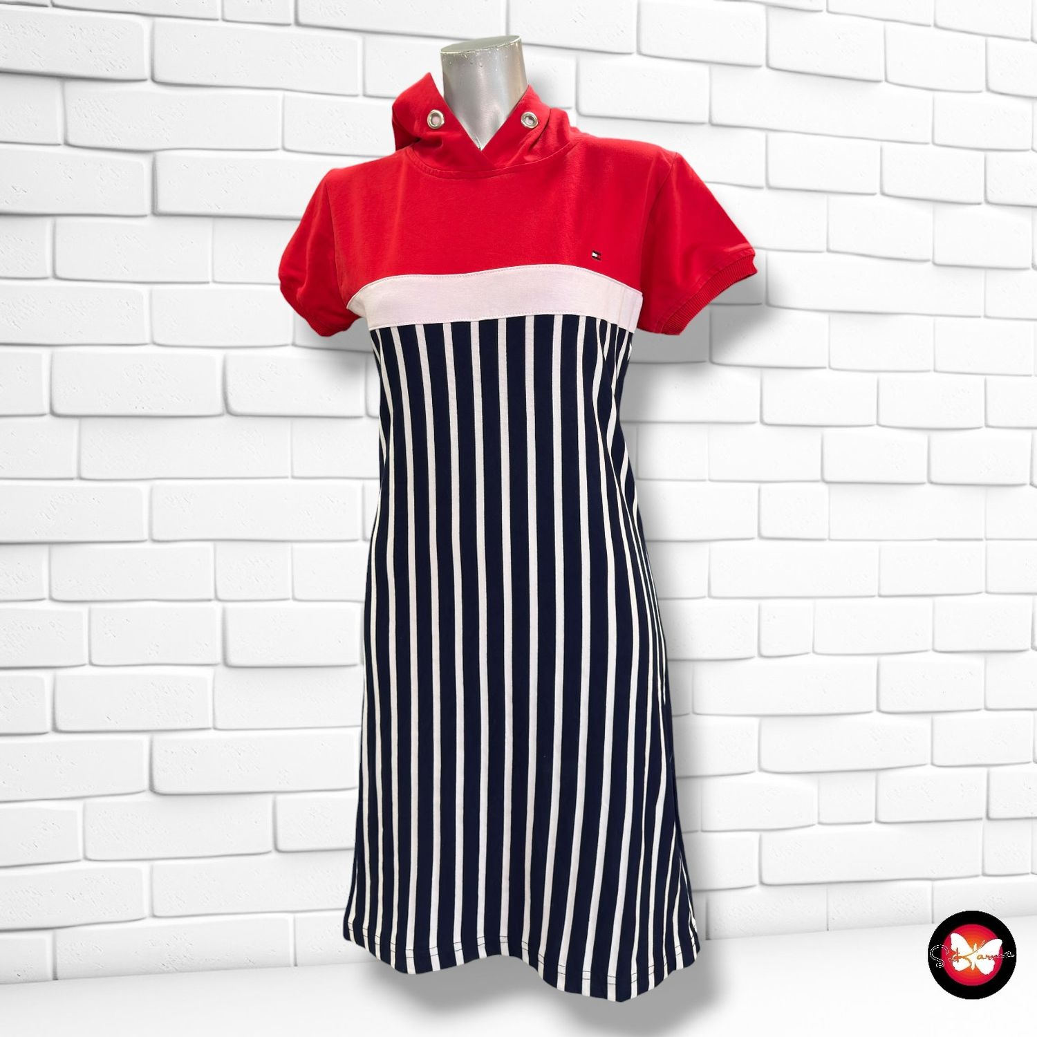 **HOY** Vestido deportivo TOMMY HILFIGER color Azul marino, rojo y rosa Talla M