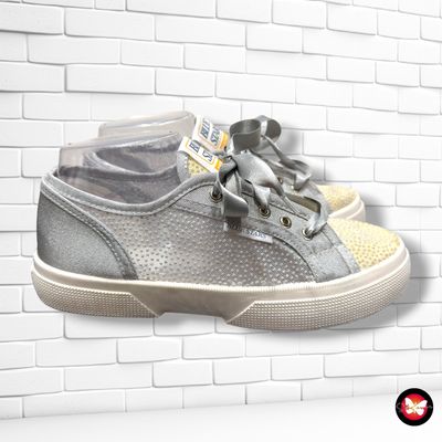 **HOY** Zapatillas traslúcidas con brillitos BLUE STARS color Gris plata Talla Calzado 38