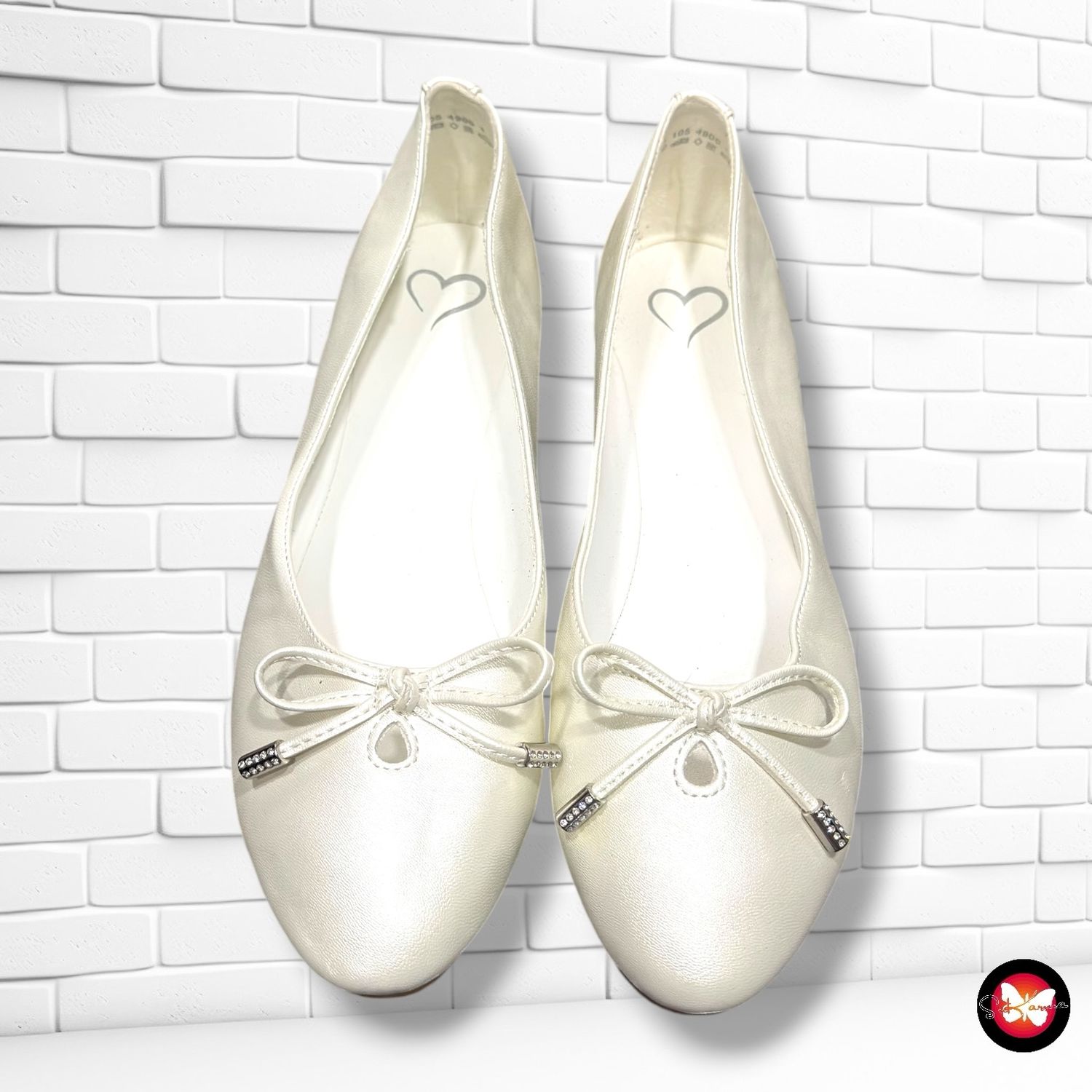 **HOY** Manoletinas  color Perla Talla Calzado 39