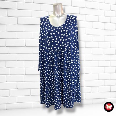 **HOY** Vestido de lunares BPC color Azul y blanco Talla 4XL