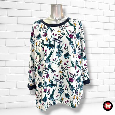 **HOY** Blusa de media manga de florecitas CECIL color Varios Talla XXL (grande)