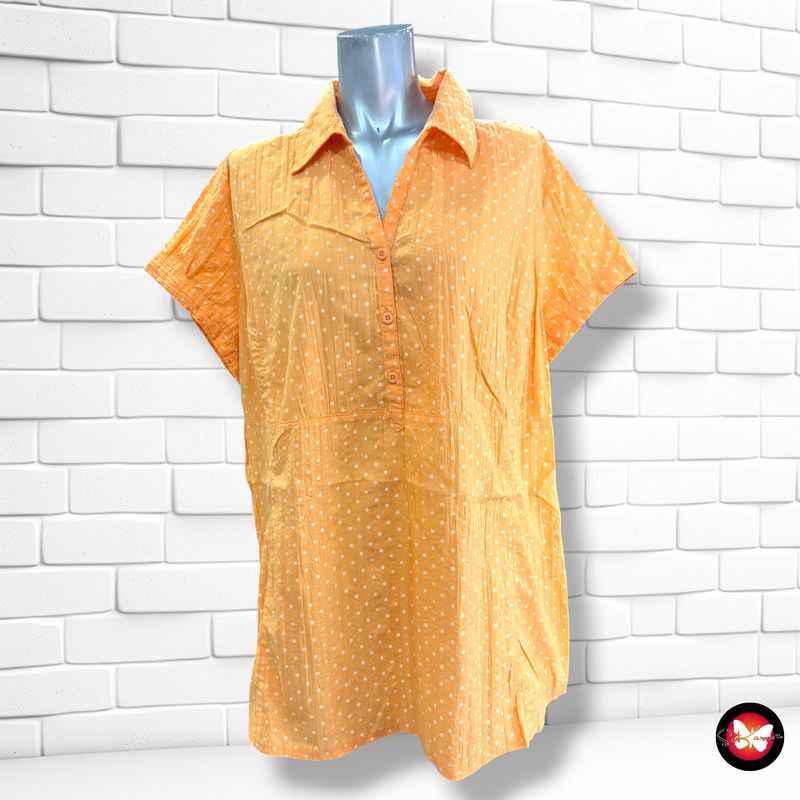Blusa de manga corta  color Naranja Talla 48