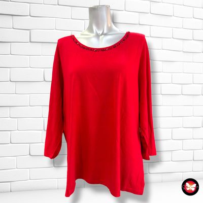**HOY** Camiseta de media manga con canutillos MY LINE color Rojo Talla 44/46