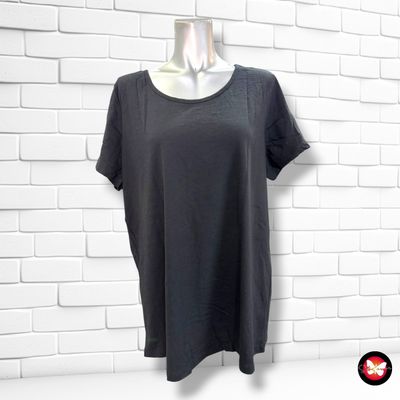 **HOY** Camiseta de manga corta con encaje UP FASHION color Negro Talla 46
