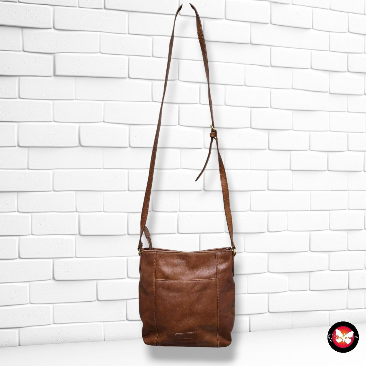 **HOY** Bolso bandolera de piel AEROSOLES color Marrón Talla PEQUEÑO