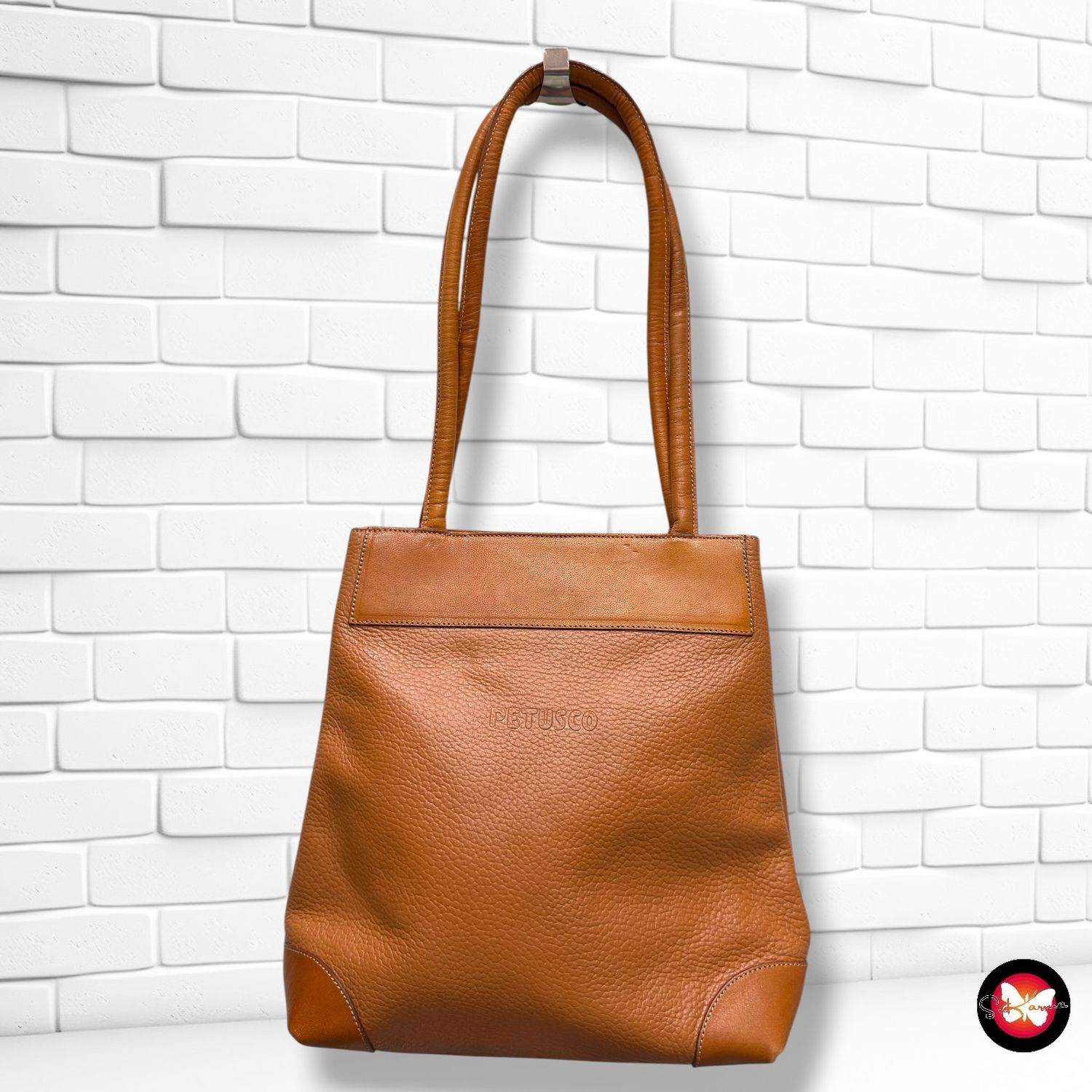 **HOY** Bolso de hombro de piel PETUSCO color Marrón Talla MEDIANO