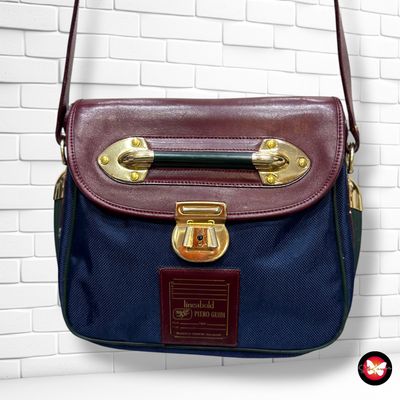 **HOY** Bolso bandolera vintage de tela y piel PIERO GUIDI color Varios Talla PEQUEÑO