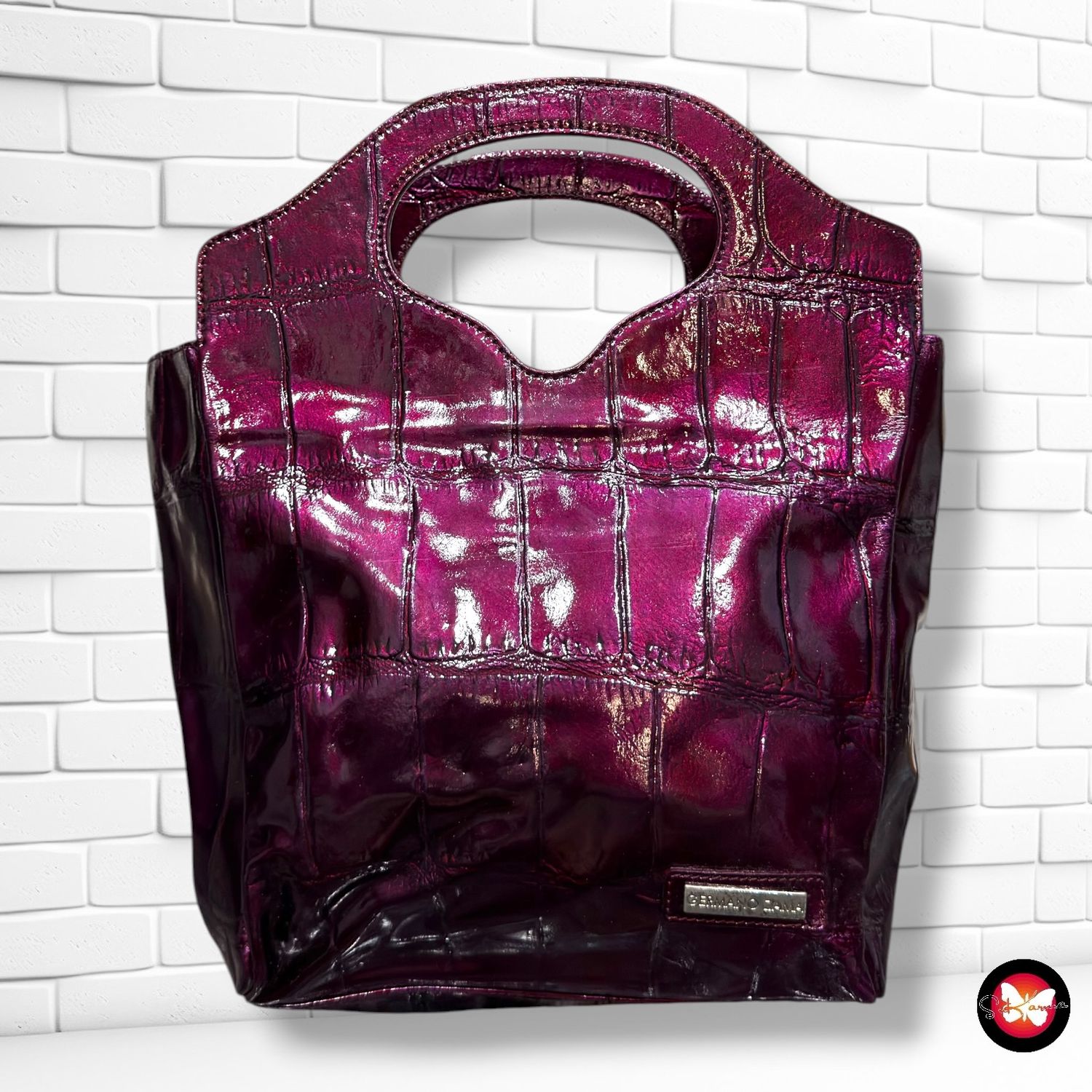 **HOY** Bolso de mano acharolado GERMANO ZAMA color Uva Talla MEDIANO