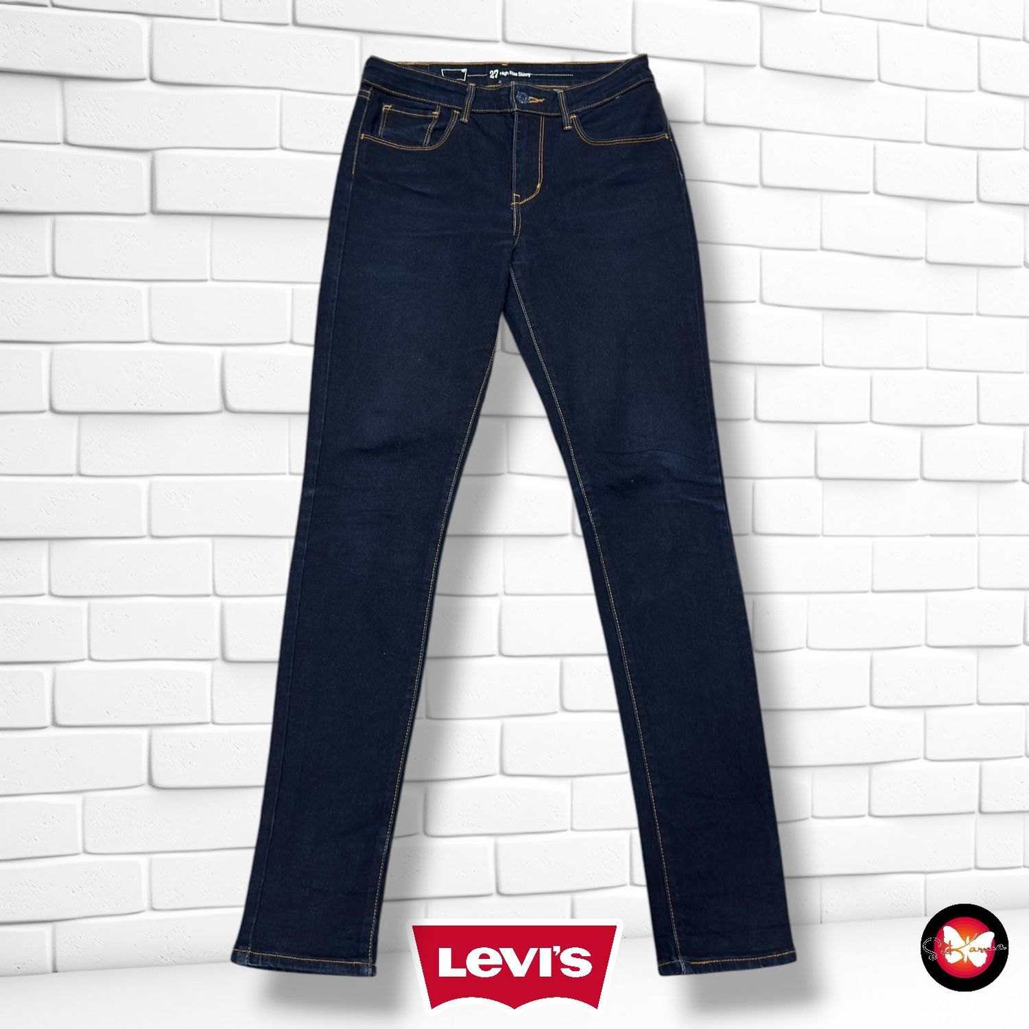 **HOY** Pantalón HIGH RISE SKINNY LEVI’S color Azul vaquero oscuro Talla S/M (W27)
