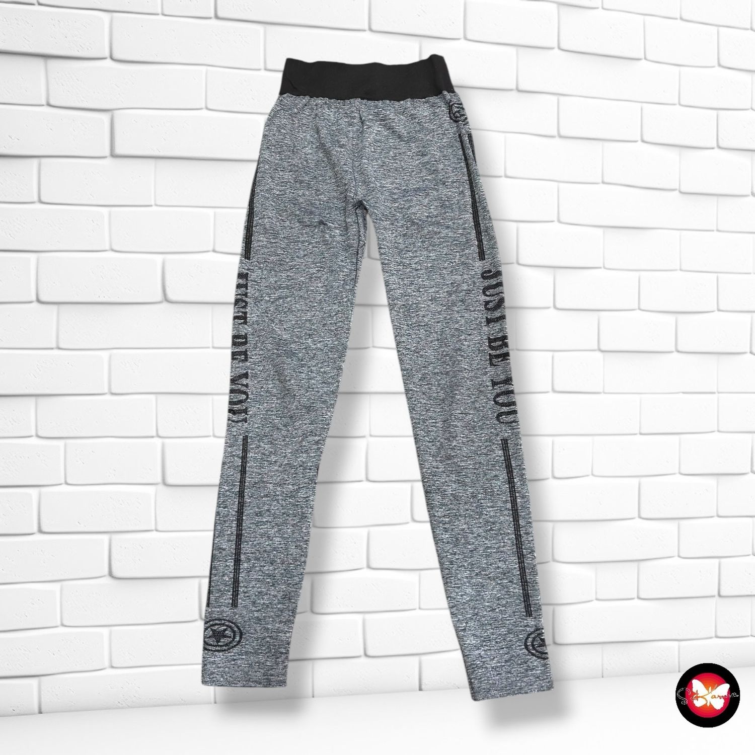 **HOY** Mallas deportivas de microfibra  color Gris y negro Talla S