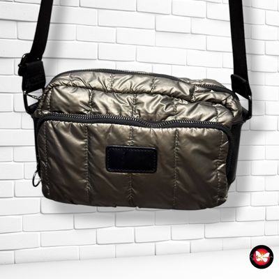 **HOY** Bolso bandolera de tela color Plateado Talla PEQUEÑO