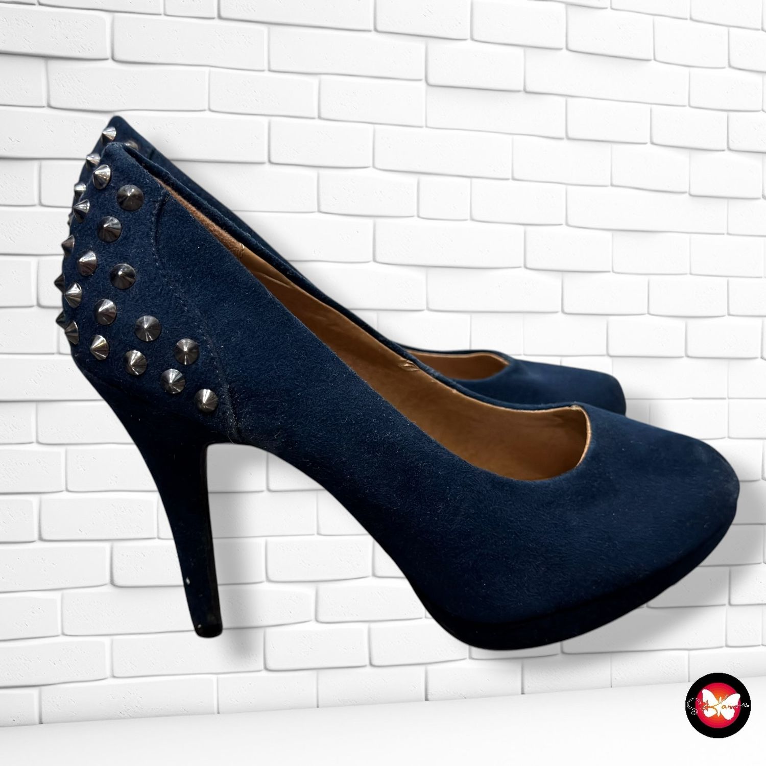 **HOY** Zapatos de tacón con tachas  color Azul Talla Calzado 37