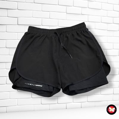 **HOY** Short deportivo con mallitas color Negro Talla XL