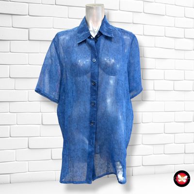 **HOY** Camisa traslúcida NEUMANN BERLIN color Azul Talla 44
