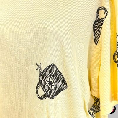 **HOY** Camiseta de punto de manga corta KAKIE color Amarillo y negro Talla 3XL