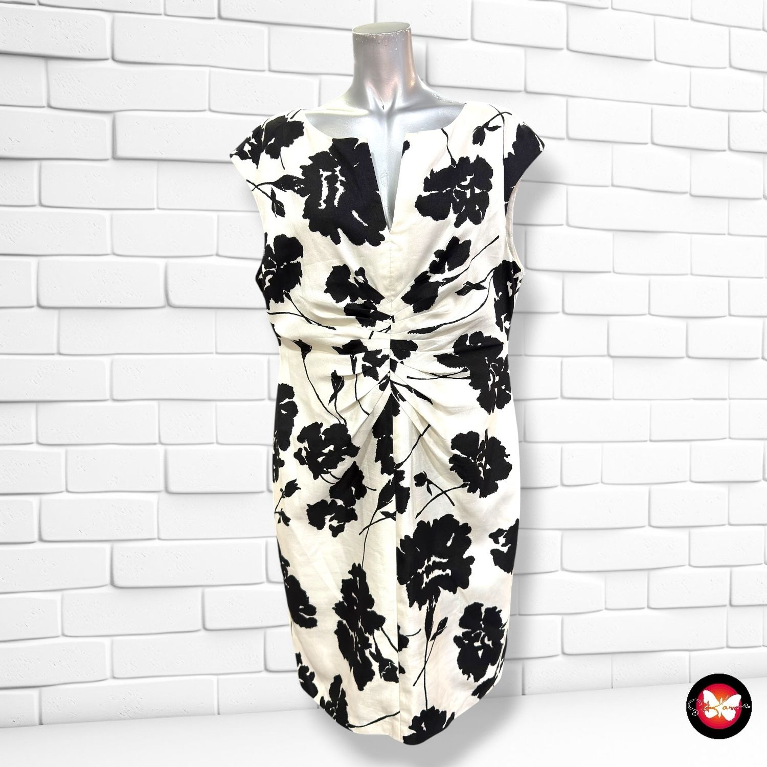 **HOY** Vestido de ceremonia JESSICA HOWARD color Negro y blanco Talla 46 (18UK)