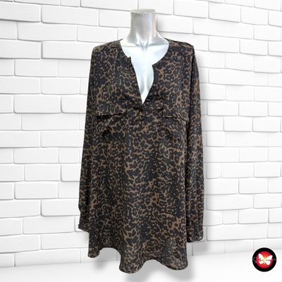 **HOY** Blusa traslúcida de manga larga JANINA color Animal print Talla 52/54