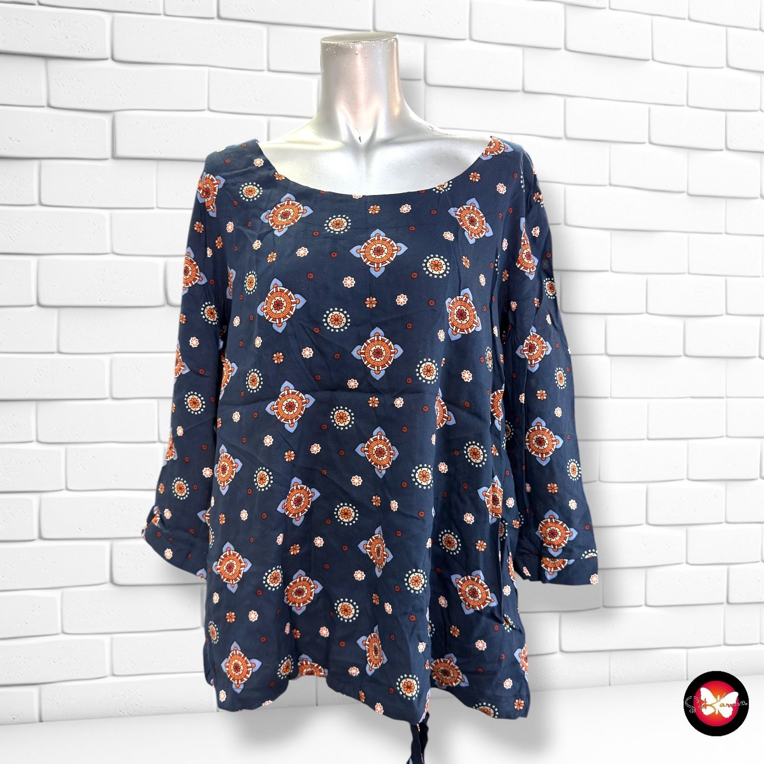 **HOY** Blusa de manga larga GINA BENOTTI color Azul marino y varios Talla 40/42