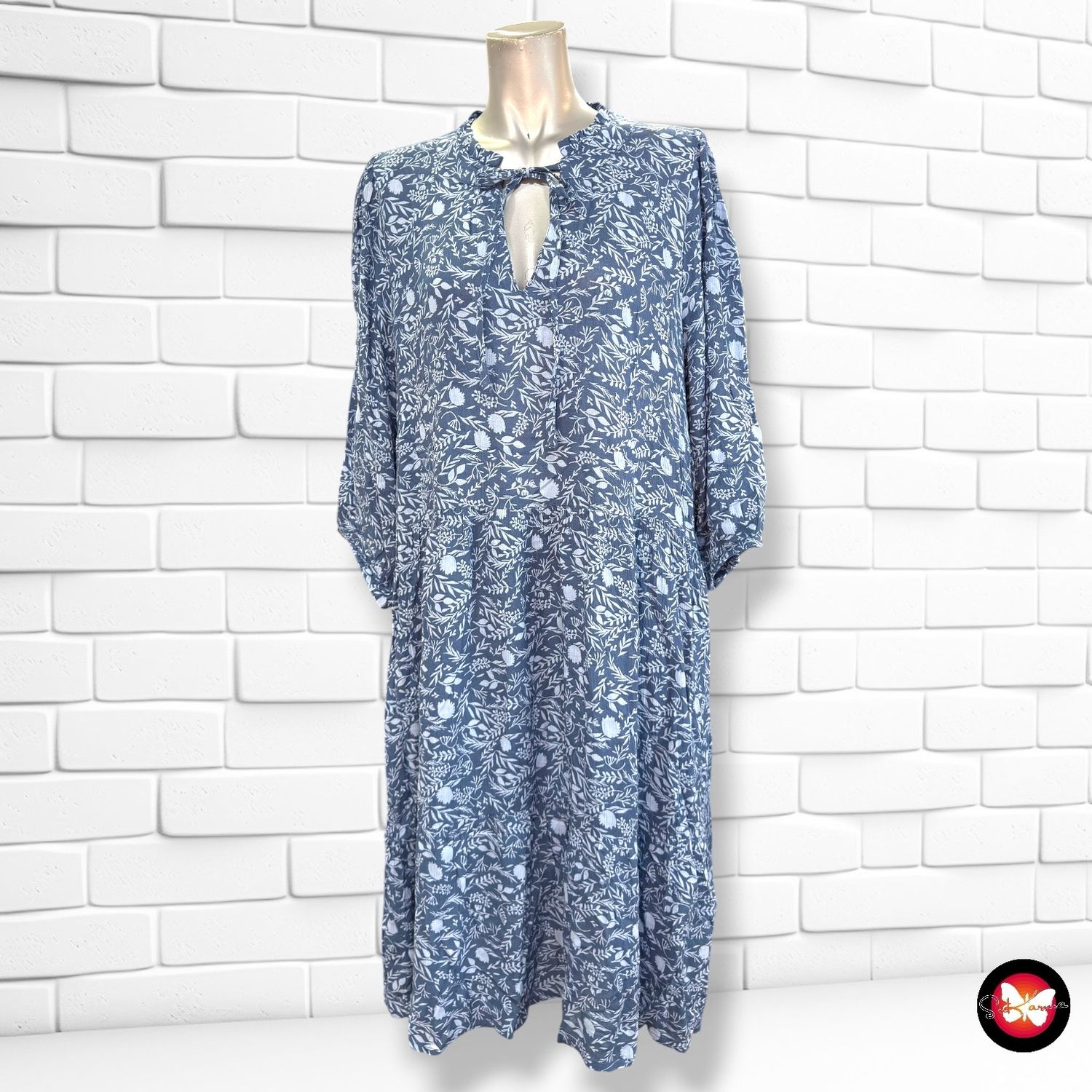 **HOY** Vestido blusón KAFFE CURVE color Azul y celeste Talla 3XL