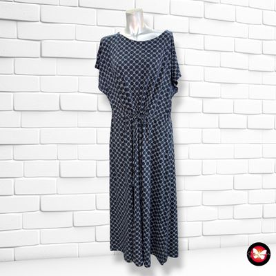 **HOY** Vestido midi de manga corta estampado marinero TCHIBO color Azul marino y blanco Talla XL