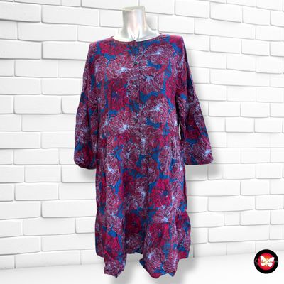 **HOY** Vestido blusón INFINITY color Azul y granate Talla 42