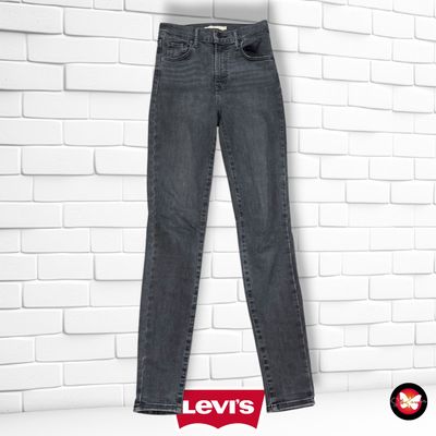 **HOY** Pantalón MILE HIGH SUPER SKINNY LEVI’S color Negro vaquero Talla S (W26)